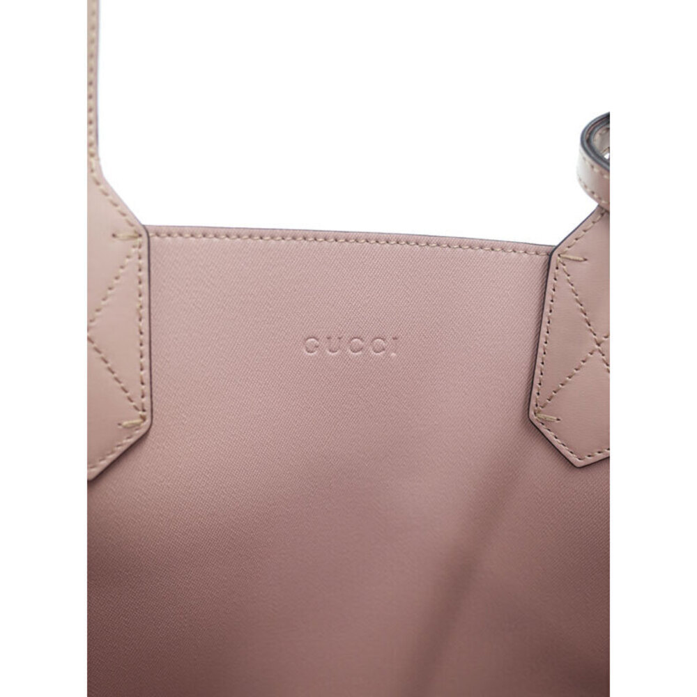 GUCCI Reversible GG Leather Tote Bag Beige Red - Picture 4 of 9